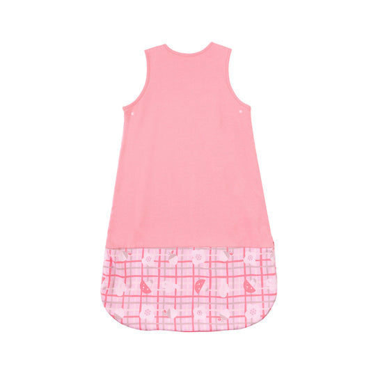 Vauva Baby Girls Flowers on Checked Sleeping Bag