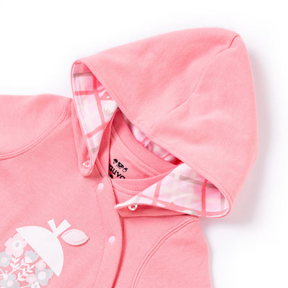 Baby Girls Lovely Nuts Hooded Long Sleeves Bodysuit