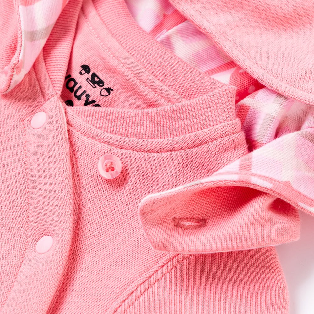 Baby Girls Lovely Nuts Hooded Long Sleeves Bodysuit