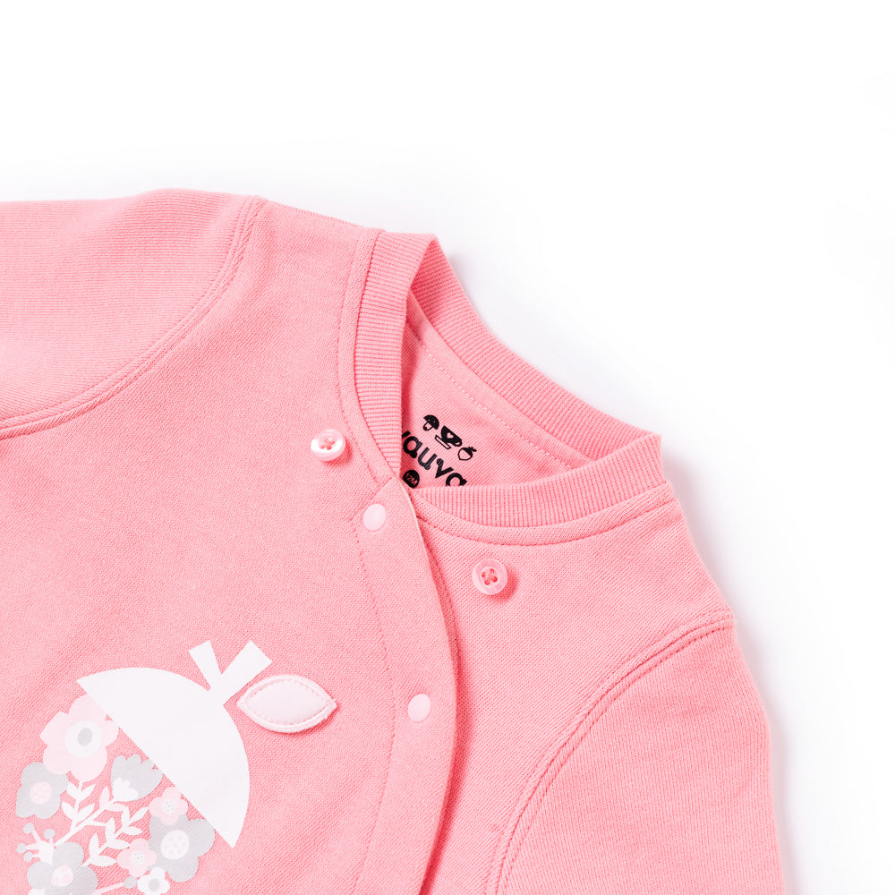 Baby Girls Lovely Nuts Hooded Long Sleeves Bodysuit