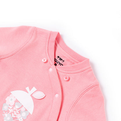 Baby Girls Lovely Nuts Hooded Long Sleeves Bodysuit