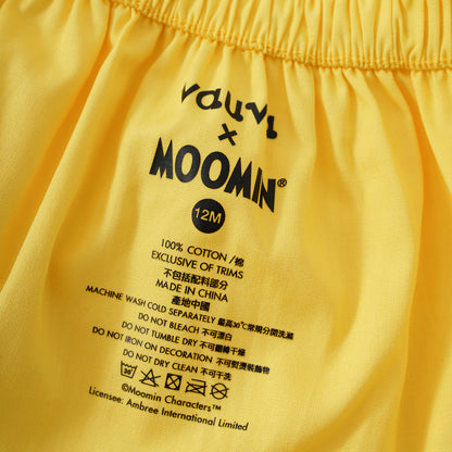 Vauva X Moomin SS23-女嬰遍布印刷棉線和底部套裝