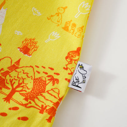 Vauva X Moomin SS23-女嬰遍布印刷棉線和底部套裝