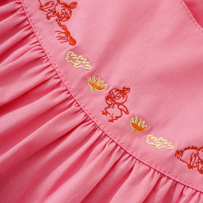 Vauva X Moomin SS23-女嬰荷葉邊棉連衣裙