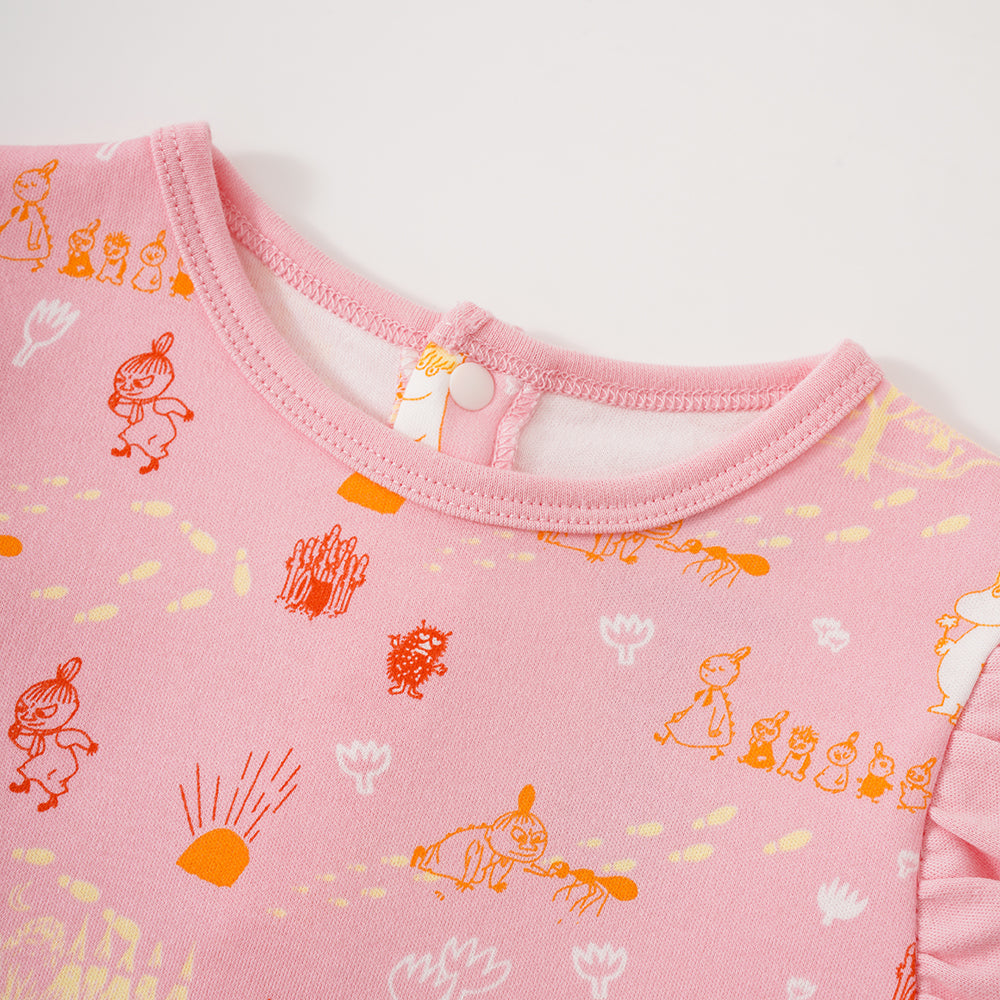 Baby Girls All Over Print Cotton Short Sleeves Romper