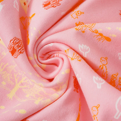 Baby Girls All Over Print Cotton Short Sleeves Romper