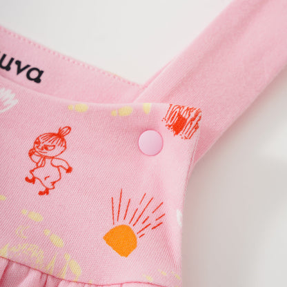 Vauva X Moomin SS23-女嬰遍布印刷棉無袖連身褲