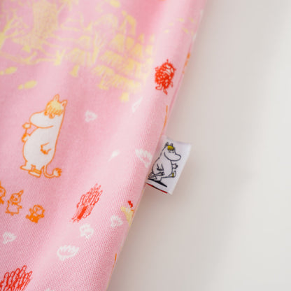 Vauva X Moomin SS23-女嬰遍布印刷棉無袖連身褲