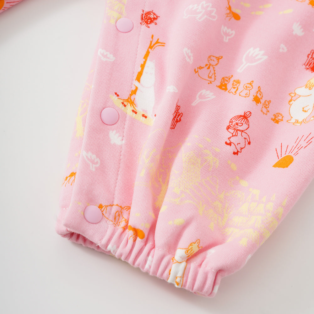 Vauva X Moomin SS23-女嬰遍布印刷棉無袖連身褲