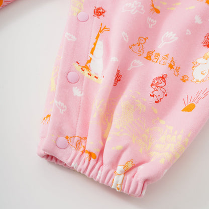 Vauva X Moomin SS23-女嬰遍布印刷棉無袖連身褲