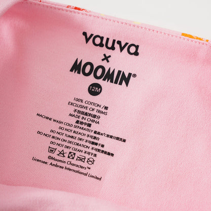 Vauva X Moomin SS23-女嬰遍布印刷棉無袖連身褲