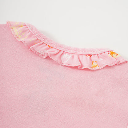 Vauva x Moomin SS23 - 女嬰姆明印花棉質長袖連身衣