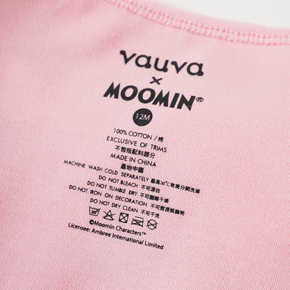 Vauva x Moomin SS23 - 女嬰姆明印花棉質長袖連身衣