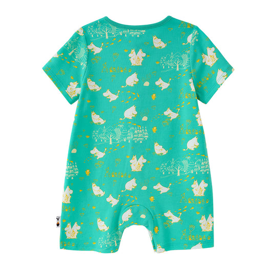 Baby Unisex All Over Print Cotton Short Sleeves Romper