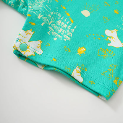 Baby Unisex All Over Print Cotton Short Sleeves Romper