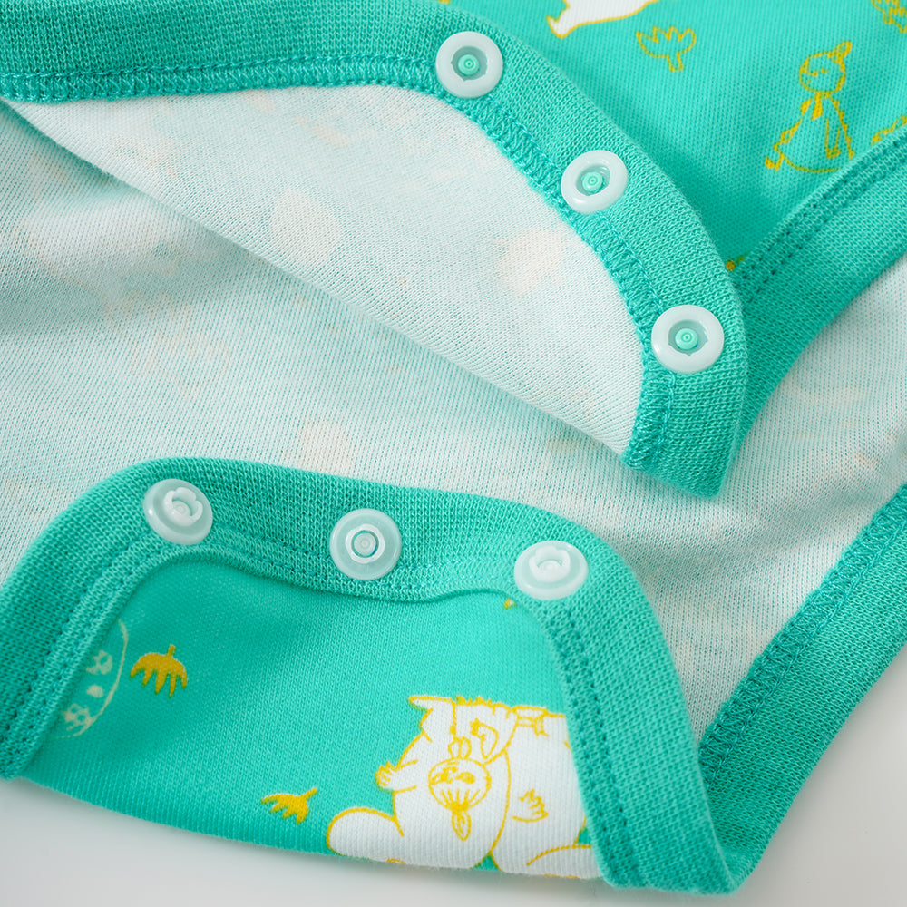 Baby Unisex All Over Print Cotton Long Sleeves Wrap Bodysuit