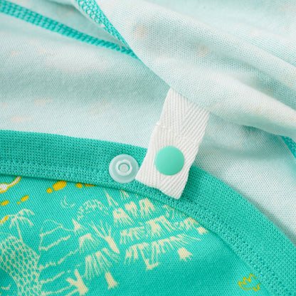 Baby Unisex All Over Print Cotton Long Sleeves Wrap Bodysuit