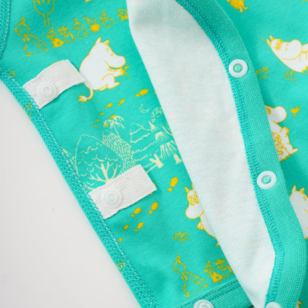 Baby Unisex All Over Print Cotton Long Sleeves Wrap Bodysuit