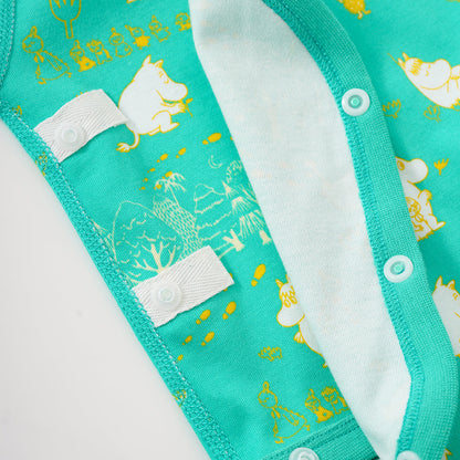 Baby Unisex All Over Print Cotton Long Sleeves Wrap Bodysuit