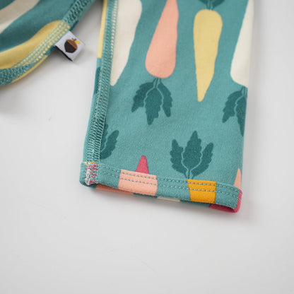Baby Boy Carrot All Over Print Cotton Polo Long Sleeve Bodysuit