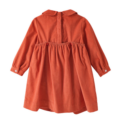 Vauva FW23 - 女嬰娃娃領刺繡洋裝