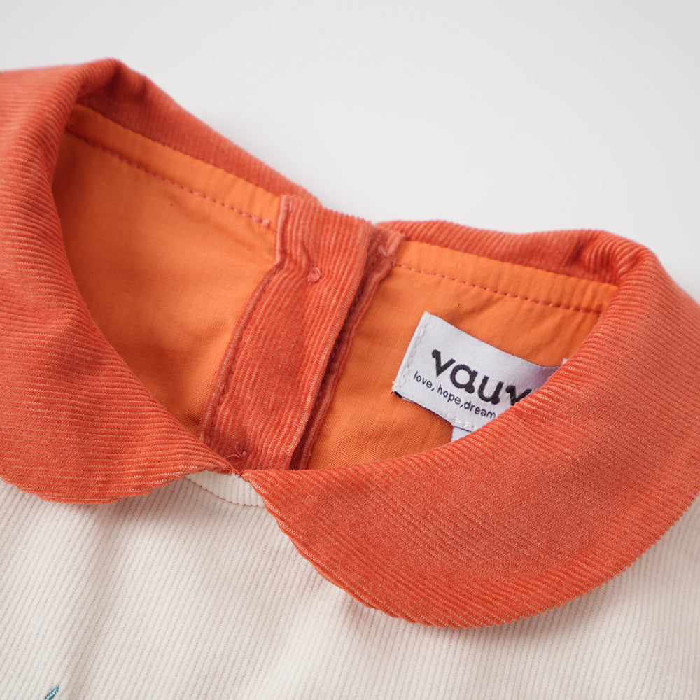Vauva FW23 - 女嬰娃娃領刺繡洋裝