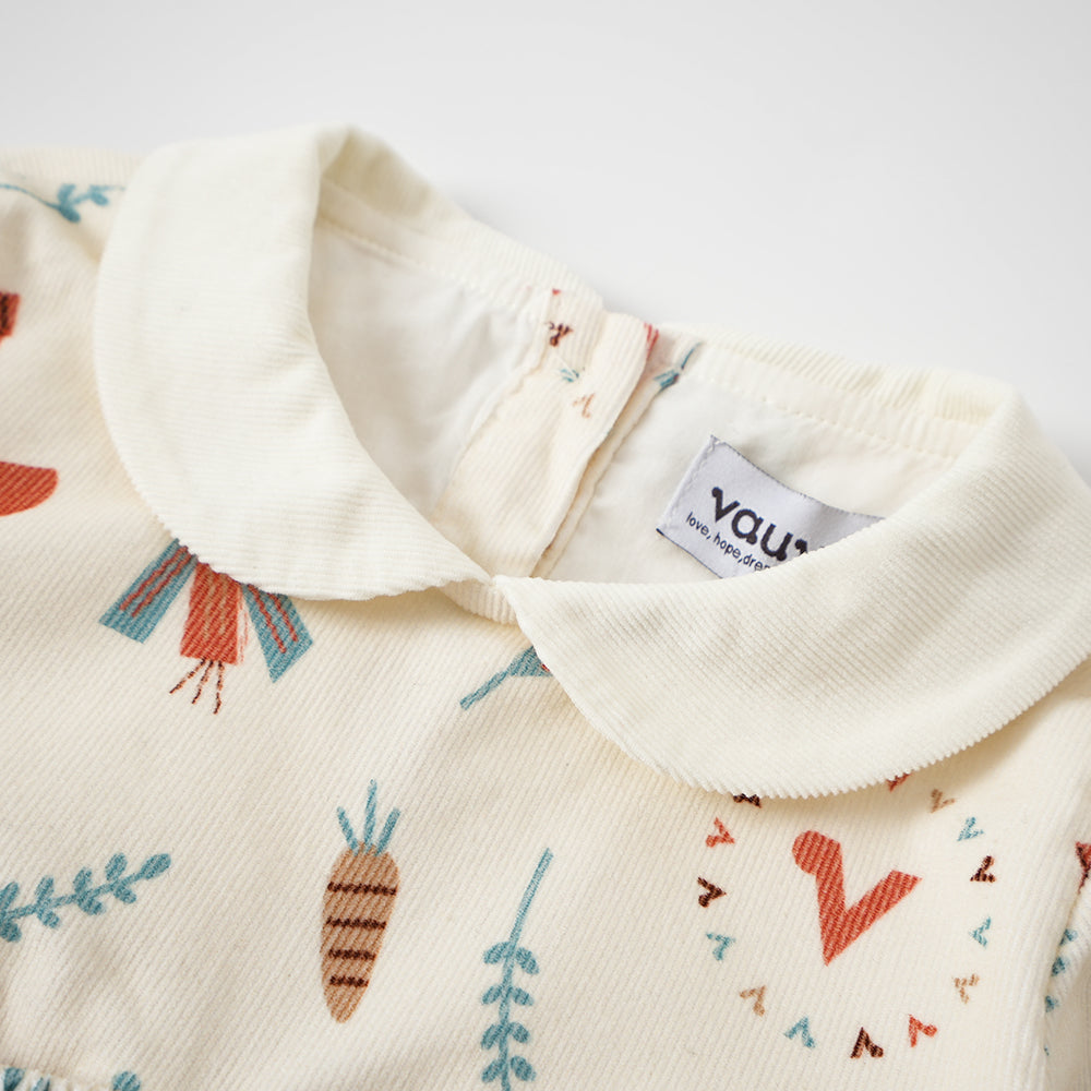 Baby Girls Happy Farm Doll Collar Dress