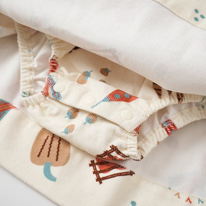 Baby Girls Happy Farm Doll Collar Dress