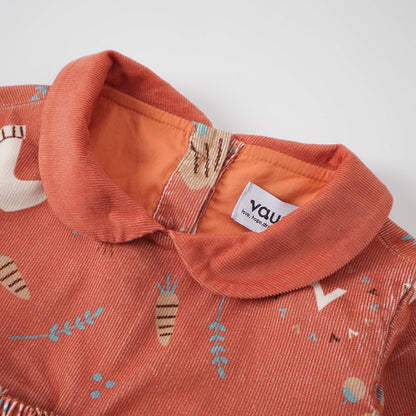 Baby Girls Happy Farm Doll Collar Dress