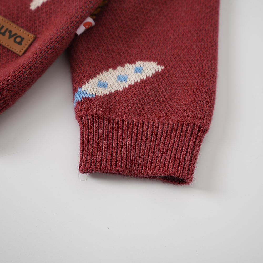 Baby Girls Farm Jacquard Cotton Cashmere Jacket