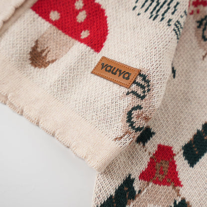 Vauva FW23 - 女嬰風車全印花長袖針織夾克