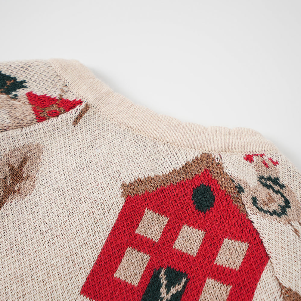 Vauva FW23 - 女嬰風車全印花長袖針織夾克