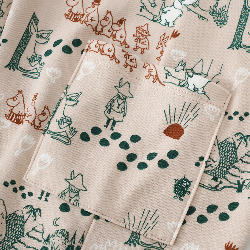 Vauva X Moomin SS23-遍布印刷棉無袖的男嬰