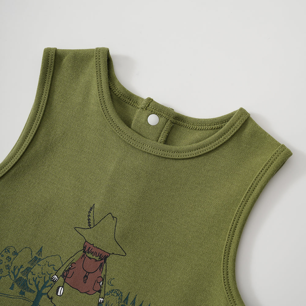 Baby Boys Moomin Print Cotton Sleeveless Romper