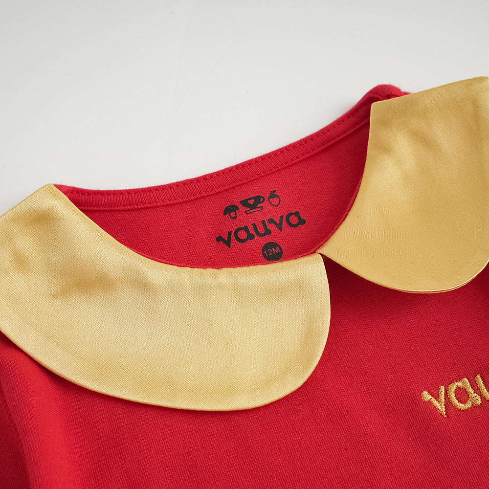 Baby Girls New Year Festival Cotton Bodysuit