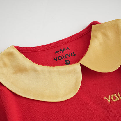 Baby Girls New Year Festival Cotton Bodysuit
