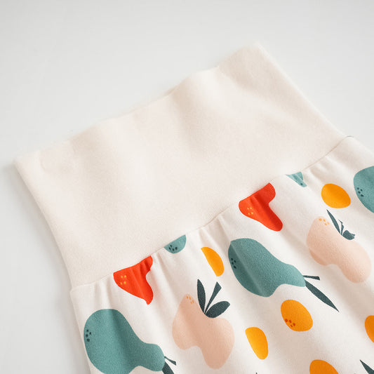 Baby Unisex Fruit All Over Print Cotton High Waist Trousers