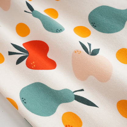 Vauva FW23-嬰兒中性水果遍布印刷棉高腰部褲子