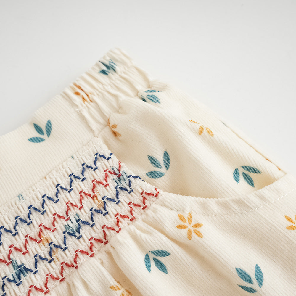 Girls Printed Elastic Waist A-Line Skirt