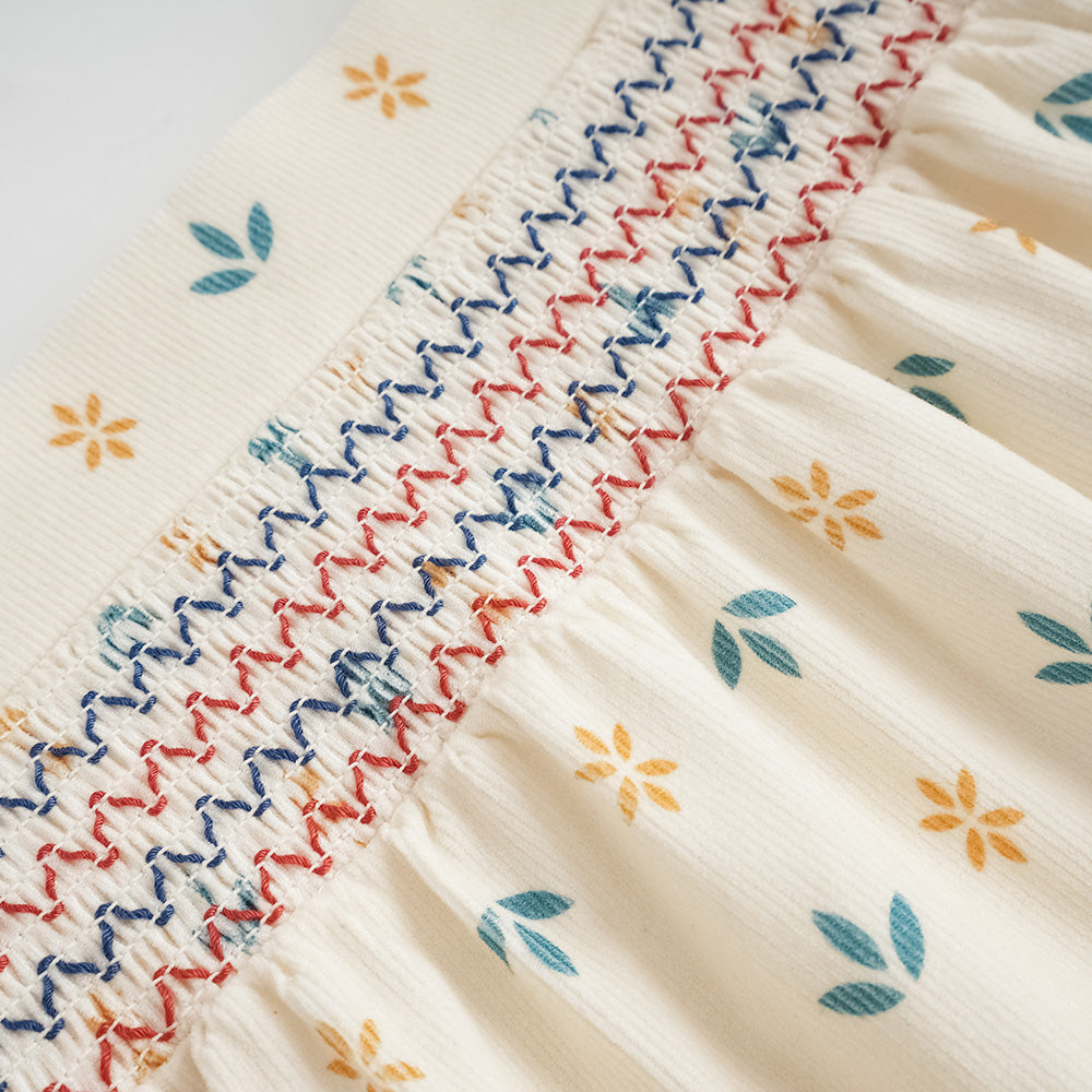 Girls Printed Elastic Waist A-Line Skirt