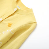 Vauva x Le Petit Prince - Kids Cashmere Cardigan (Yellow)-product image close up