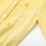 Vauva x Le Petit Prince - Kids Cashmere Cardigan (Yellow)-product image close up