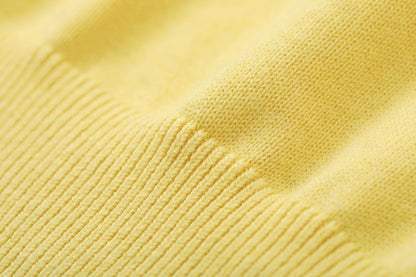 Vauva x Le Petit Prince - Kids Cashmere Cardigan (Yellow)-product image close up