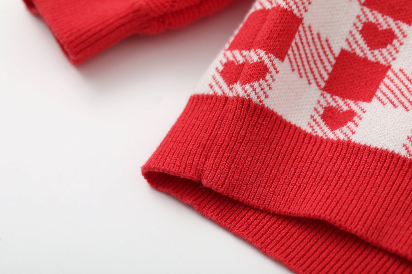 Vauva SS24 - Baby Girl Plaid Long Sleeve Sweater (Red) - Product 8