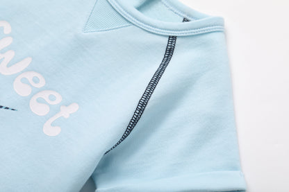 Vauva SS24 - Baby Boy Sweet Dream Short Sleeves Top (Blue) - Product 5