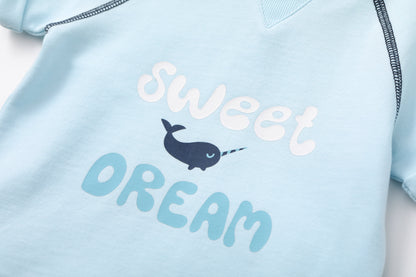 Vauva SS24 - Baby Boy Sweet Dream Short Sleeves Top (Blue) - Product 7