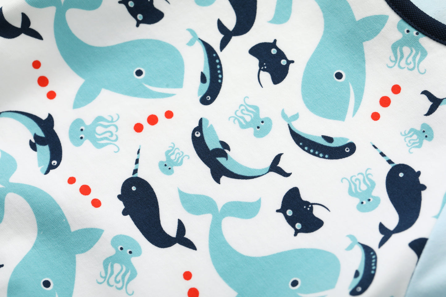 Vauva SS24 - Baby Boy Long Sleeves Bib (Whale) - Product 6