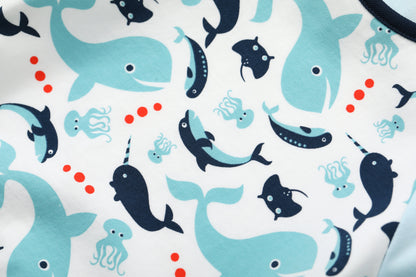 Vauva SS24 - Baby Boy Long Sleeves Bib (Whale) - Product 6