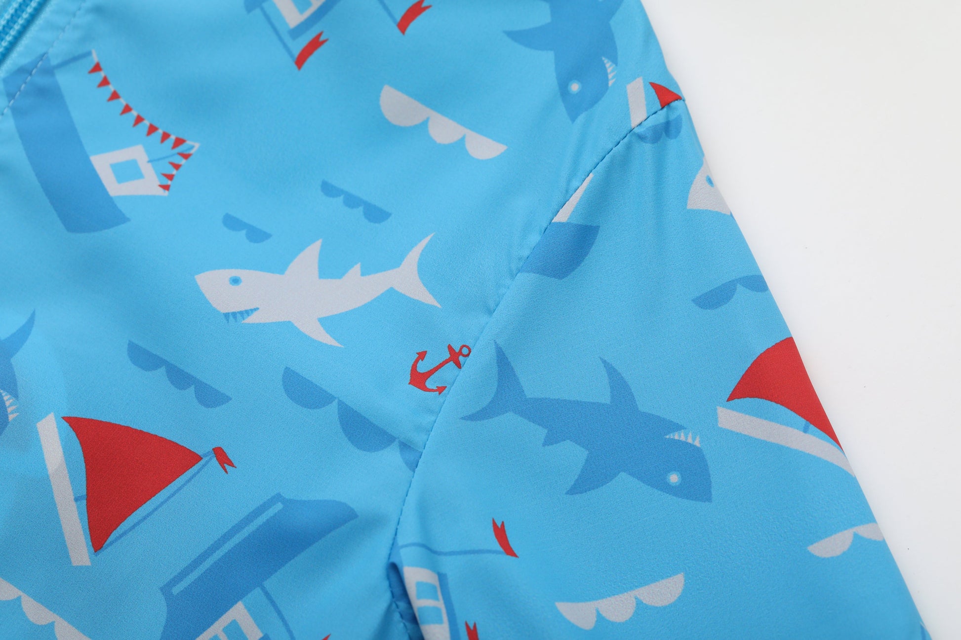 Vauva SS24 - Boys Whale Printed Windbreaker (Blue) - Product 7
