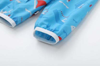 Vauva SS24 - Boys Whale Printed Windbreaker (Blue) - Product 11